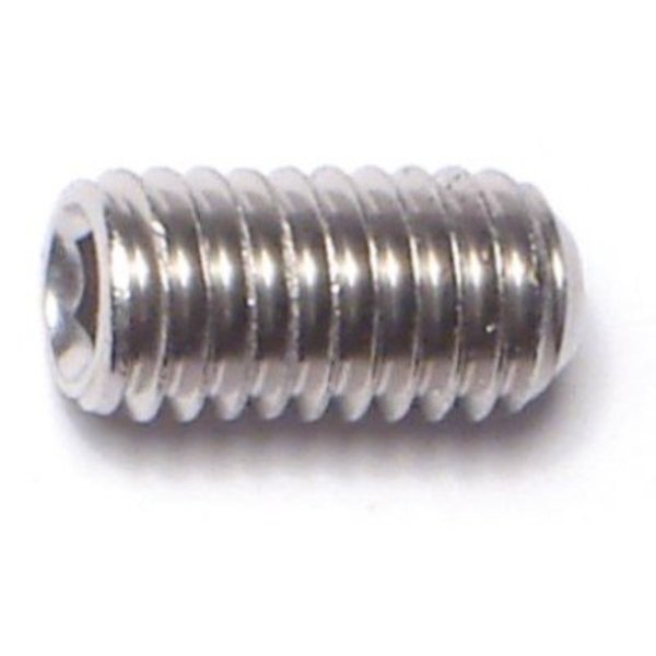 Midwest Fastener 6mm-1.0 x 12mm A2 Stainless Steel Coarse Thread Cup Point Hex Socket Headless Set Screws 6PK 79675